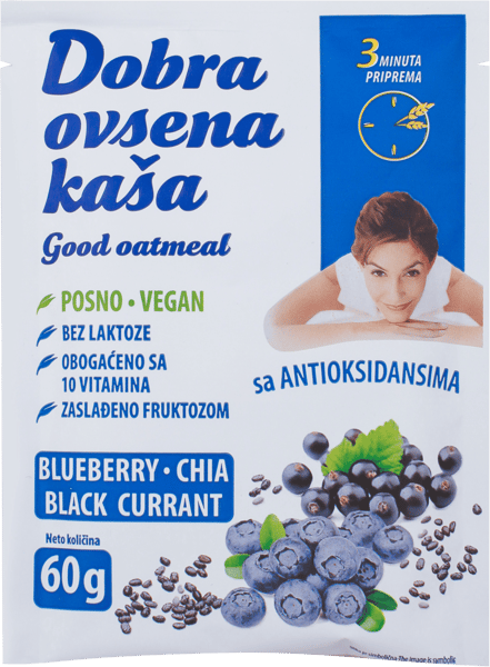 Dobra Ovsena kaša borovnica čia crna ribizla 60g