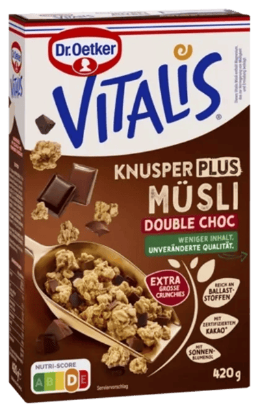 Vitalis Dr. Oetker knusper musli double choc 420g