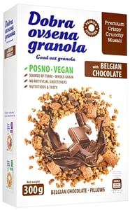 Dobra Ovsena granola belgijska čokolada 300g
