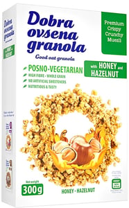 Dobra Ovsena granola med lešnik 300g