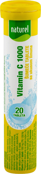 Naturel Šumeće tablete vitamin C sa zaslađivačem 1000mg 80g