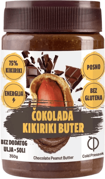 Cold Pressok Kikiriki puter sa čokoladom 350g
