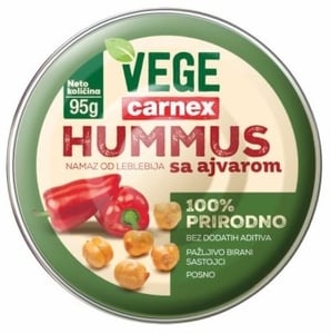 Carnex Hummus Vege ajvar 95g