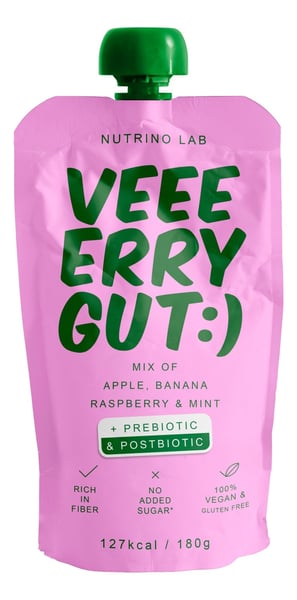 Nutrino Lab Voćni pire Verry Gut jabuka banana malina 180g