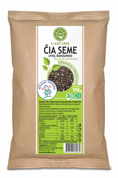 Lucar Čia seme organsko 100g