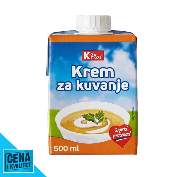 K Plus Krem za kuvanje 500ml