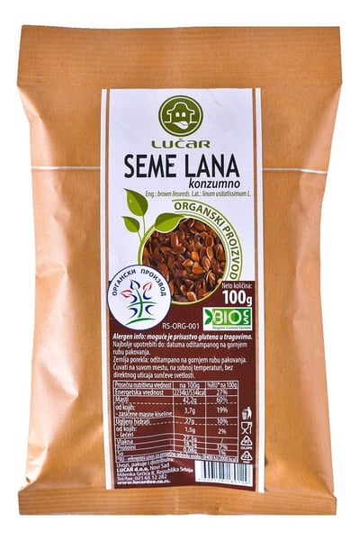 Lucar Laneno seme organsko 100g