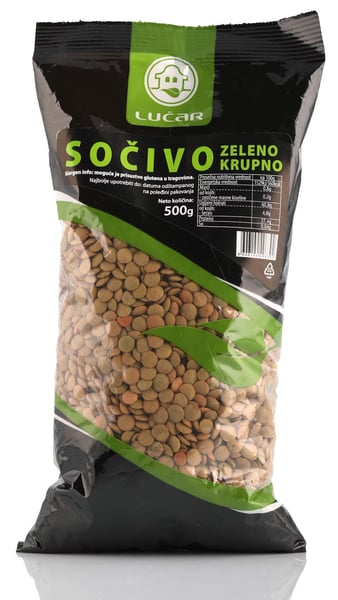 Lucar Zeleno sočivo krupno 500g