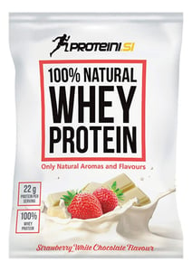 Proteini.Si Whey protein jagoda bela čokolada 30g
