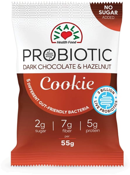 Vitalia Probiotic cookie crna čokolada lešnik 55g