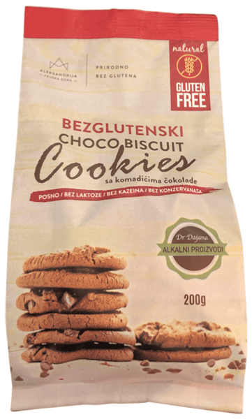 Aleksandrija Keks Cookies sa čokoladom bez glutena 200g