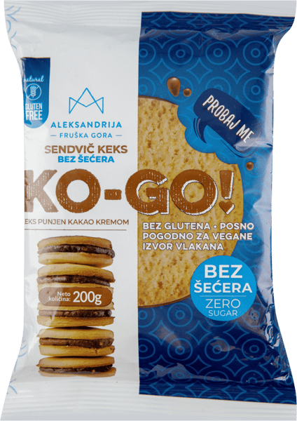 Aleksandrija Keks Ko-go bez šećera i glutena 200g