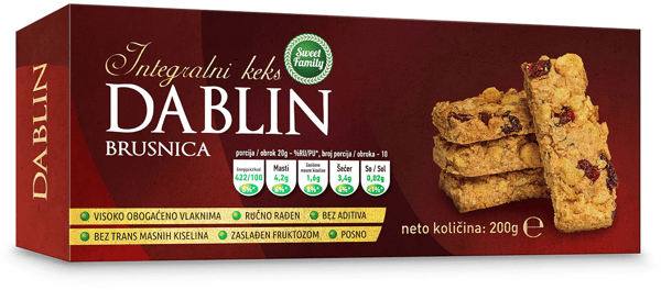 Sweet Family Integralni keks Dablin 200g