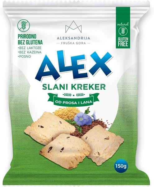 Aleksandrija Slani kreker proso lan 150g