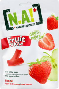Nature Addicts Voćni štapići od jabuke i jagode 35g