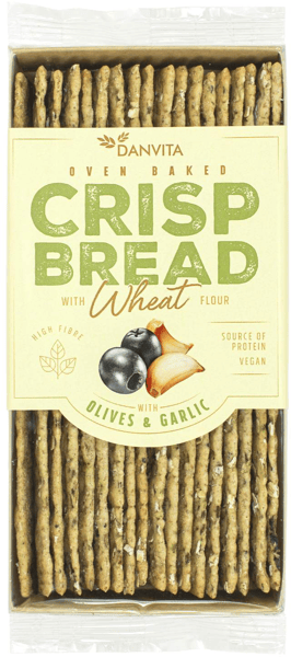 Danvita Crisp bread hrskave pločice maslline beli luk 130g