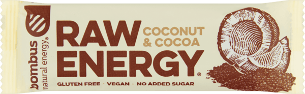 Bombus Raw energy bar kokos i kakao 50g