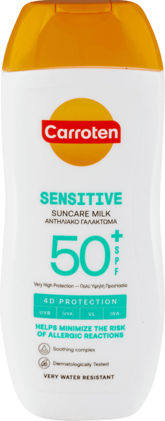 Carroten Mleko za sunčanje sensitive SPF50+ 200ml