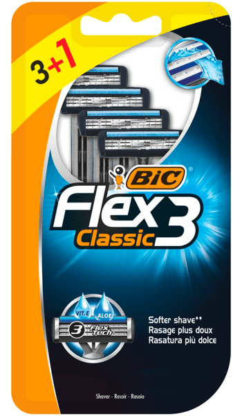 BIC Brijač flex3 classic blister 3+1 gratis