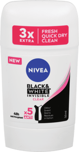 Nivea Stik Black & white invisible clear 50ml