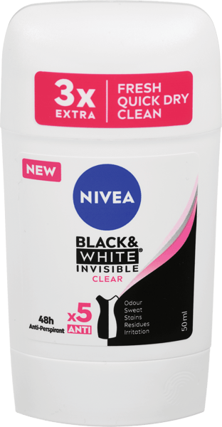 Nivea Stik Black & white invisible clear 50ml