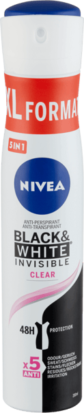 Nivea Dezodorans Black & white invisible clear XL 200ml