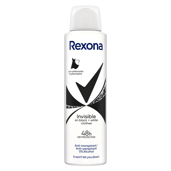 Rexona Dezodorans Invisible black&white 150ml