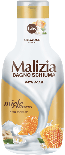 Malizia Gel za tuširanje honey & ginger 1l