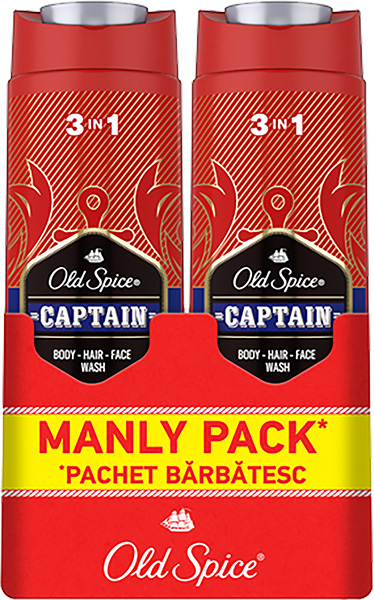 Old Spice Gel za tuširanje Captain 2x400ml