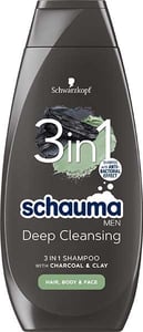 Schauma Šampon Men 3in1 charcoal & clay 400ml
