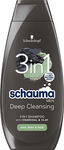 Schauma Šampon Men 3in1 charcoal & clay 400ml
