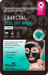 MBeauty Peel off mask charcoal maska za lice 3kom