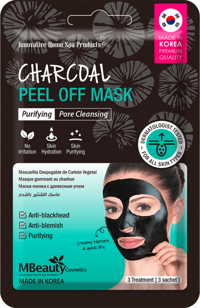 MBeauty Peel off mask charcoal maska za lice 3kom