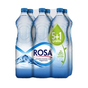 Rosa Negazirana voda paket 5+1 gratis 1.5l