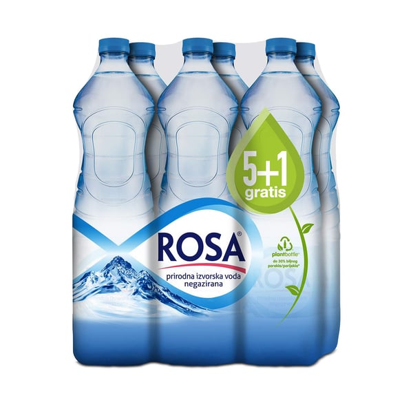 Rosa Negazirana voda paket 5+1 gratis 1.5l