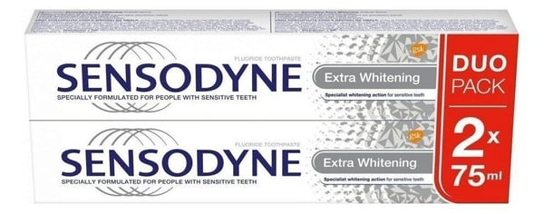 Sensdyne Pasta Extra whitening 2x75ml