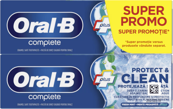 Oral B Pasta za zube complete protect & clean 2x75ml