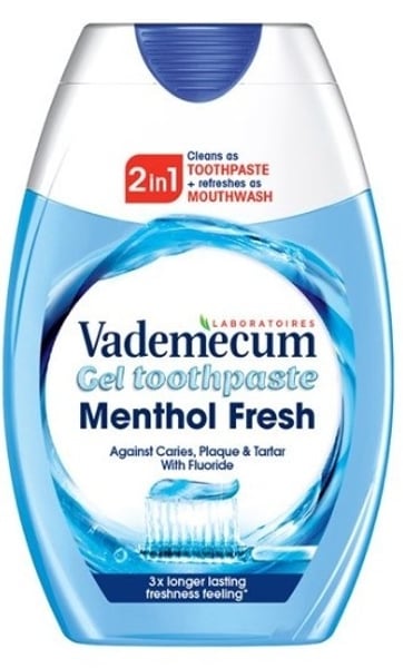 Vademecum Pasta 2in1 Menthol fresh 75ml