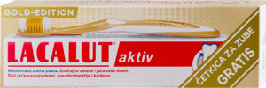 Lacalut Pasta Aktiv 75ml + Gold četkica za zube gratis