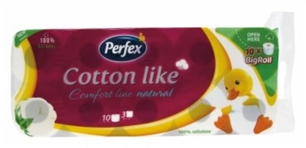 Perfex Toalet papir cotton like 3sloja 10kom