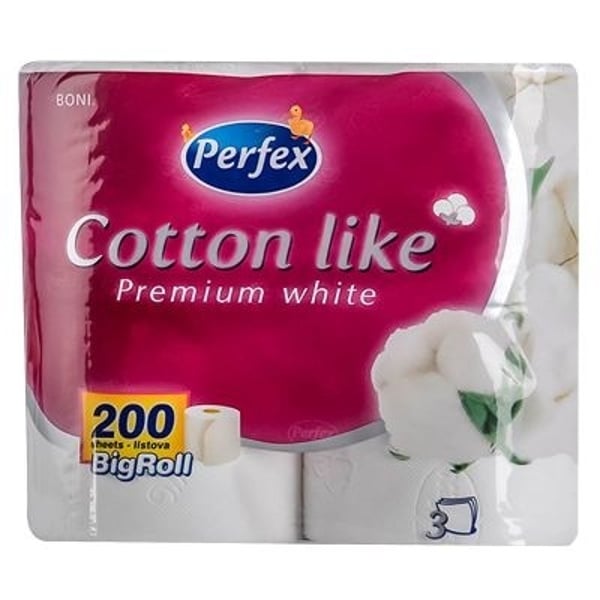 Perfex Toalet papir cotton like 3sloja 4kom