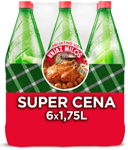 Knjaz Milos Gazirana voda 6x1.75l