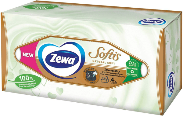 Zewa Papirne maramice softis natural soft kutija 4sloja 80kom