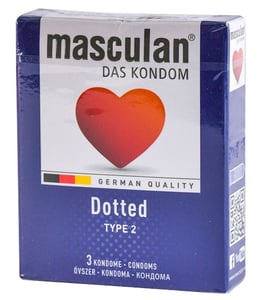 Masculan Prezervativ tip2 dotted 3kom