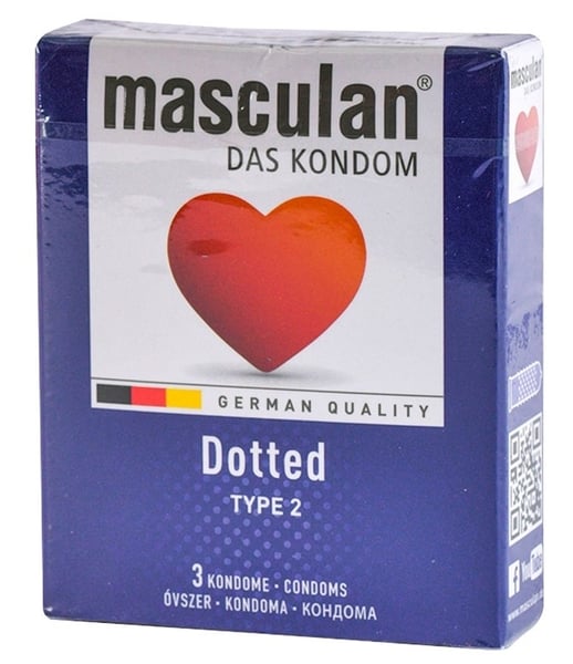Masculan Prezervativ tip2 dotted 3kom