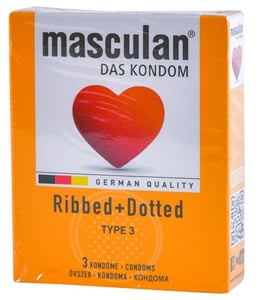 Masculan Prezervativ tip3 ribbed 3kom