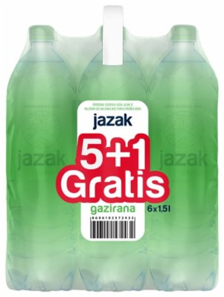 Jazak Voda Gazirana voda 1.5l 5+1 gratis