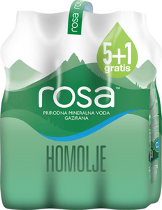 Rosa Gazirana voda 1.5l 5+1 gratis