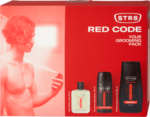 STR8 Set Red Code (after shave, dezodorans i gel za tuširanje)