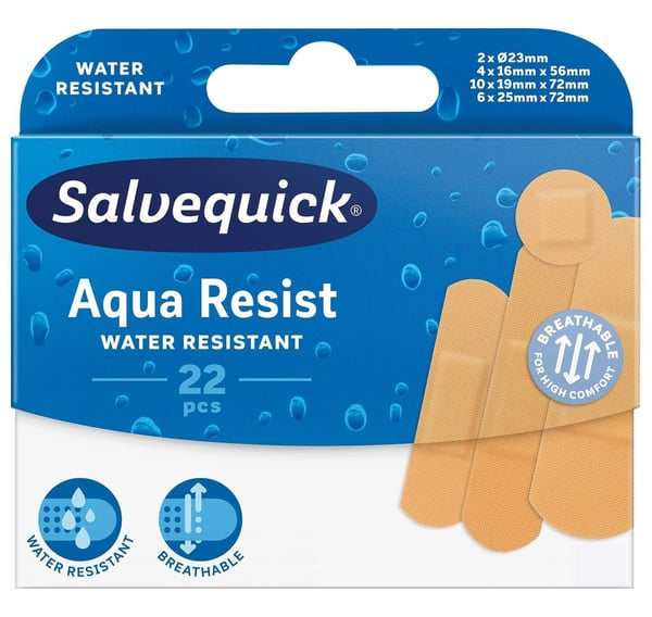 Salvequick Flaster Aqua resist 4 veličine 22kom